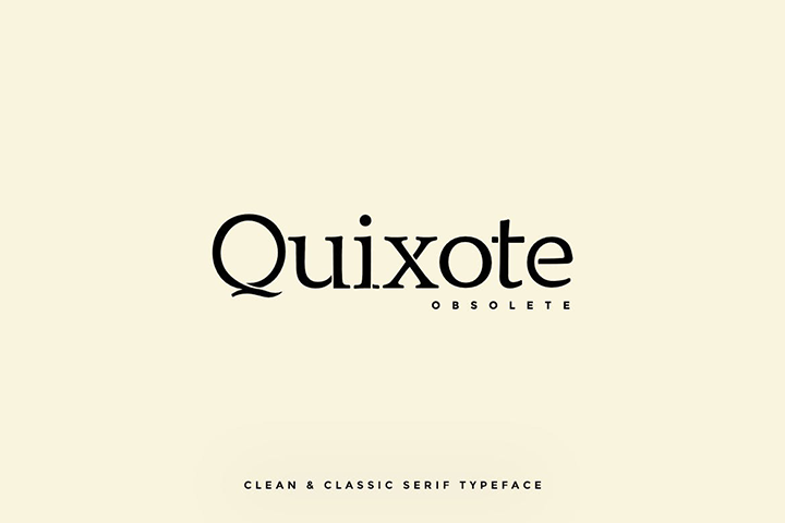 Przykładowa czcionka Quixote Obsolete #1